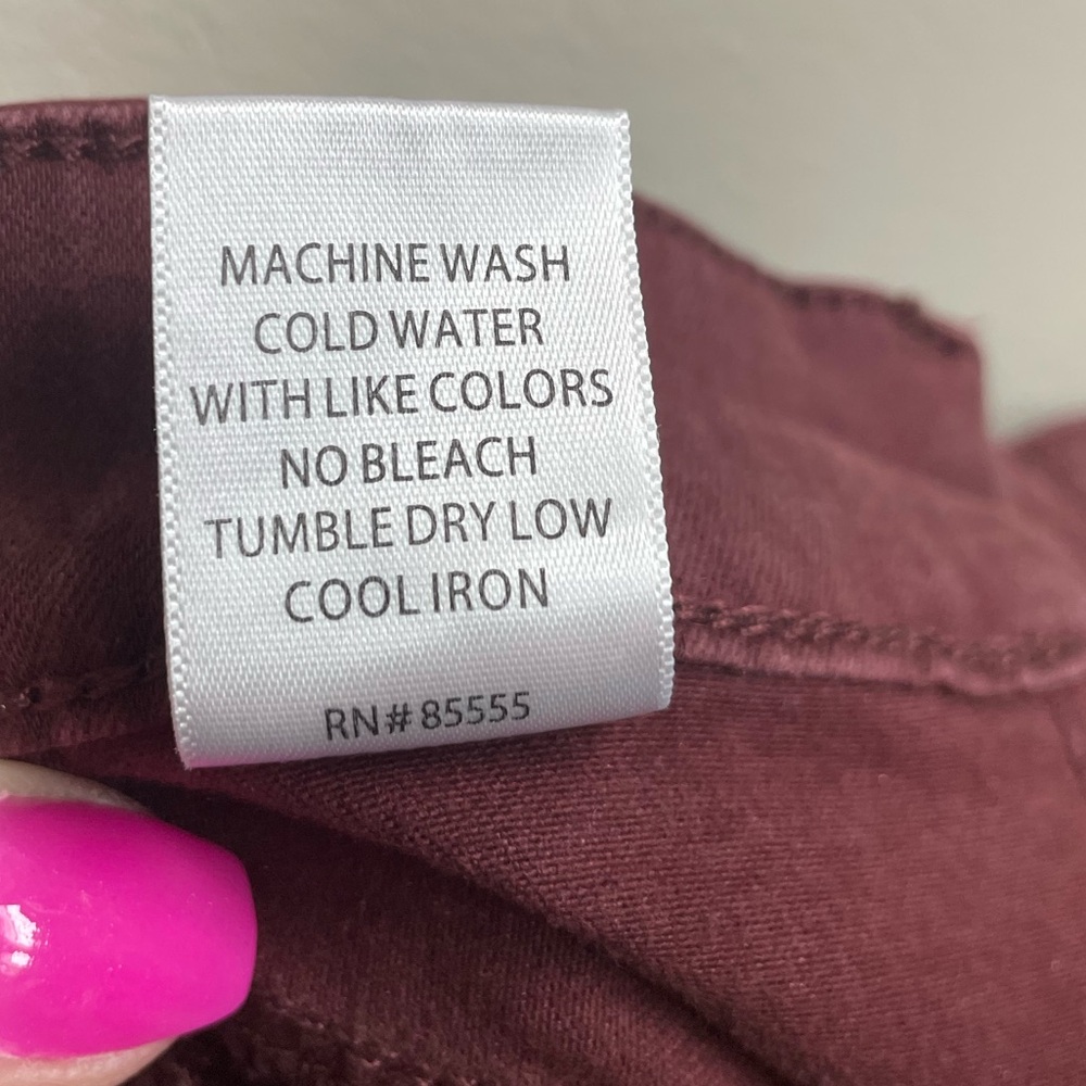 Pistola Maroon Hannah Moto Cargo High Rise Skinny Jeans - Picture 9 of 9